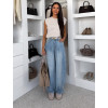 Modré extra wide leg basic široké džíny BAMBIA