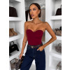 Bordó elastické basic body LAFITA bez ramínek