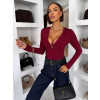 Bordó elegantní top LORAMIO na zip