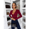 Bordó elegantní top LORAMIO na zip