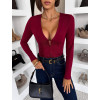 Bordó elegantní top LORAMIO na zip