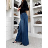 Modré trendy wide leg široké džíny MOCHIA