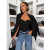 Modré wide leg trendy extra dlouhé široké džíny ASTERIA