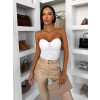 Bílé elastické basic korzetové body LAFITA