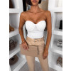 Bílé elastické basic korzetové body LAFITA