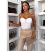 Bílé elastické basic korzetové body LAFITA