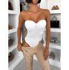 Bílé elastické basic korzetové body LAFITA