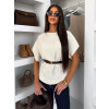 Bílý elegantní pohodlný oversize svetřík BELLISIMA