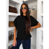 Černý elegantní pohodlný oversize svetřík BELLISIMA
