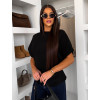 Černý elegantní pohodlný oversize svetřík BELLISIMA