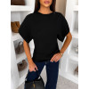 Černý elegantní pohodlný oversize svetřík BELLISIMA
