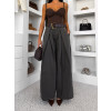 Khaki wide leg extra široké džíny LUVINA