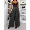 Khaki wide leg extra široké džíny LUVINA