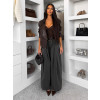 Khaki wide leg extra široké džíny LUVINA