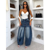 Modré wide leg extra široké džíny MAELLE