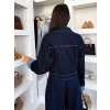 Tmavě modrá džínová denim krátká bunda AVELORE