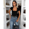 Černé basic body AMOURA s krátkým rukávem