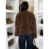 Hnědý faux fur kožešinový kožíšek kabátek GLARIA
