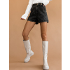 Černé kraťasy KISS s páskem