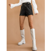 Černé kraťasy KISS s páskem