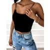 Jednoduchý žebrovaný crop top ARLOS