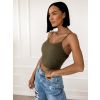 Jednoduchý žebrovaný crop top ARLOS