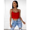 Jednoduchý žebrovaný crop top ARLOS