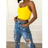 Jednoduchý žebrovaný crop top ARLOS