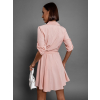 Růžové lehké šaty FOGGY s knoflíky