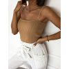 Žebrovaný crop top SUMMER s ozdobnými ramínky