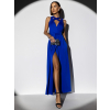 Královsky modré elegantní šaty KATIE s vázáním