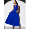 Královsky modré elegantní šaty KATIE s vázáním