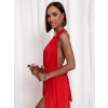 Červené elegantní šaty KATIE s vázáním