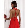 Červené elegantní šaty KATIE s vázáním