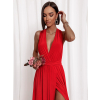 Červené elegantní šaty KATIE s vázáním