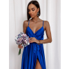 Královsky modré elegantní dlouhé šaty FAIRYTALE