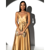 Zlaté elegantní dlouhé šaty FAIRYTALE
