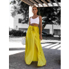 Žlutá dlouhá sukně DENISE s rozparkem