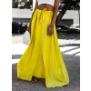 Žlutá dlouhá sukně DENISE s rozparkem