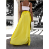 Žlutá dlouhá sukně DENISE s rozparkem