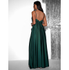 Smaragdové dlouhé lesklé šaty PERFECTLY