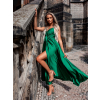 Tmavě zelené elegantní dlouhé šaty FAIRYTALE