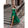 Tmavě zelené elegantní dlouhé šaty FAIRYTALE
