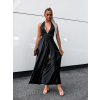 Černé elegantní šaty KATIE s vázáním