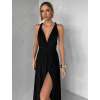 Černé elegantní šaty KATIE s vázáním