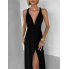Černé elegantní šaty KATIE s vázáním