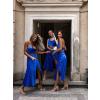Královsky modrý dvoudílný komplet MAYBE s vázáním