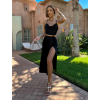 Černý dvoudílný komplet MAYBE s vázáním