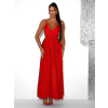 Červené elegantní dlouhé šaty FAIRYTALE