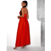 Červené elegantní dlouhé šaty FAIRYTALE